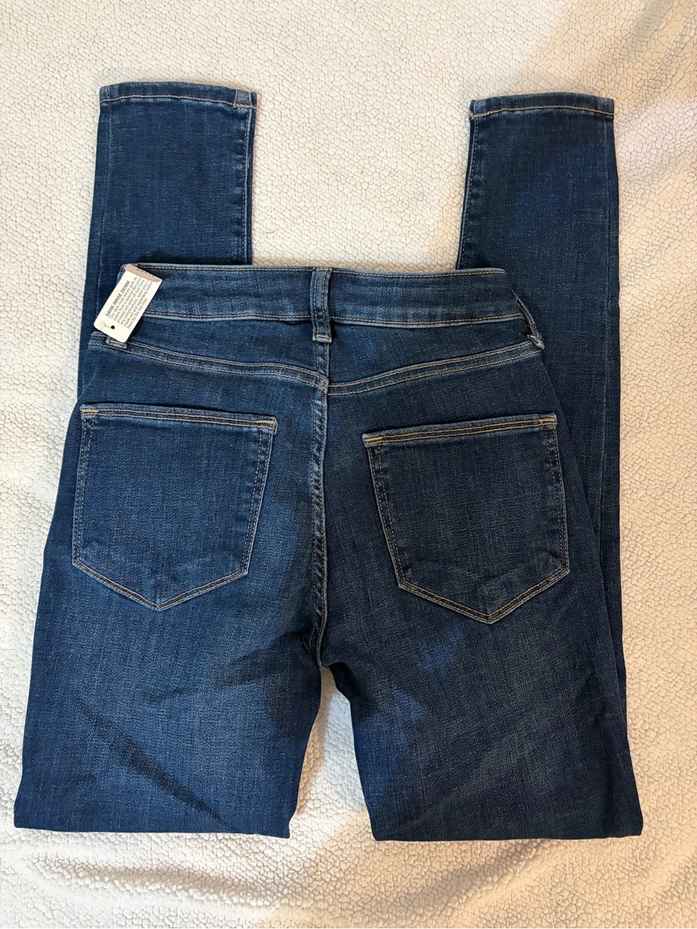 Arizona Jean Company Dark Blue Distressed High-Rise Skinny Jeans - Picture 4 of 4